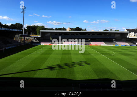 Fußball - Coupe de la Ligue - zweite Runde - en Avant Guingamp / Vannes OC - Stade du Roudourou. Eine allgemeine Ansicht des Stade du Roudourou, Heimat von en Avant Guingamp Stockfoto