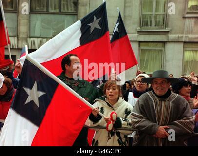 Politik-Pinochet-protest Stockfoto