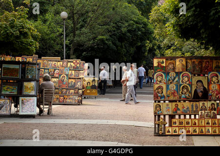 Reisestab - Bulgarien - Sofia. Ein Kunst- und Flohmarkt in Sofia, Bulgarien Stockfoto