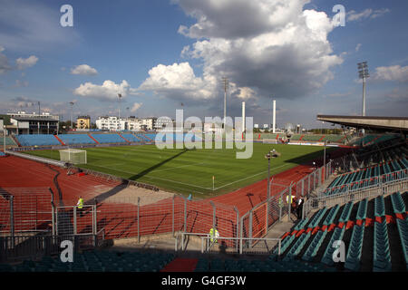 Fußball - UEFA Euro 2012 - Qualifikation - Gruppe D - Luxemburg gegen Rumänien - Josy-Barthel-Stadion. Eine Gesamtansicht des Stade Josy Barthel Stadions in Luxemburg Stockfoto