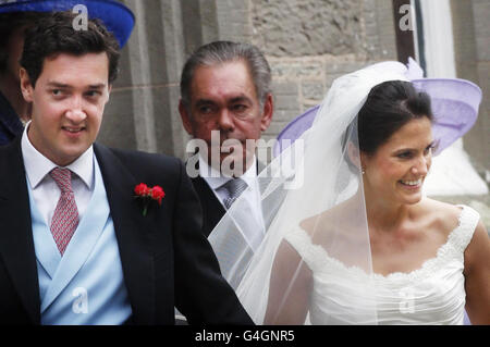 Andrew Charlton und Edwina Palmer Hochzeit Stockfoto