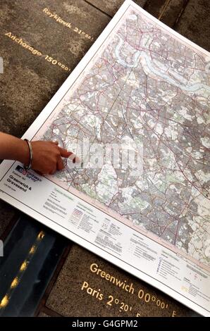 Ordnance Survey/inkl. Time Line Stockfoto