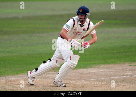 Cricket - Liverpool Victoria County Championship - Division One - Tag drei - Somerset V Lancashire - County Ground. Tom Smith von Lancashire in Aktion Stockfoto