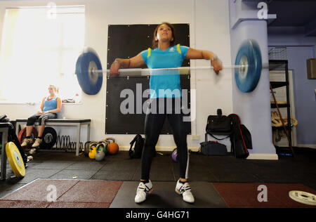 Sport - Gewichtheben Photocall - Leeds University Stockfoto