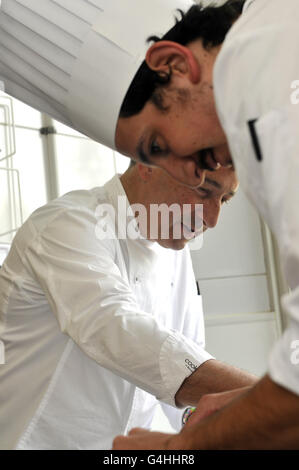 Joan Roca, Küchenchef im Restaurant El Celler de Can Roca in Girona, Katalonien, Spanien. Stockfoto