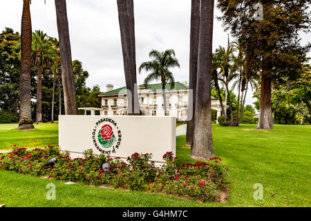 Die William Wrigley Mansion in Pasadena Kalifornien jetzt das Tournament of Roses-Haus Stockfoto