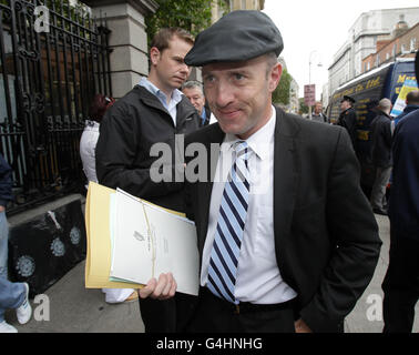 Michael Healy-Rae kommt im Leinster House, Dublin, als TD nach der Sommerpause heute wieder zum Dail zurückkehrt. Stockfoto