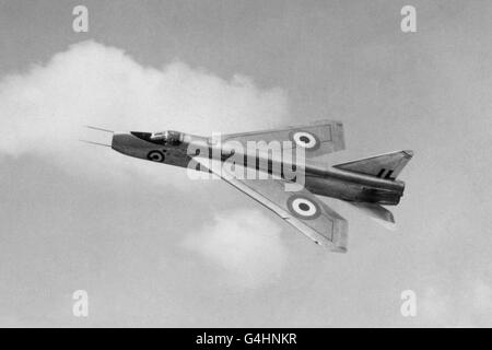 Der englische Electric 'Lightning', der erste vollschallige Allwetterjäger der RAF. Stockfoto