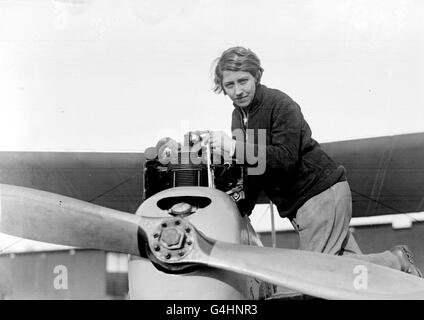 Pioniere der Luftfahrt - Amy Johnson - London - 1930 Stockfoto