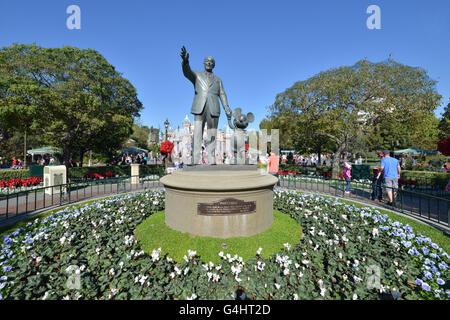 Eine Statue von Walt Disney in Los Angeles Stockfoto