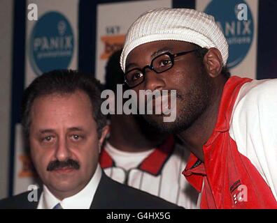 Lennox Lewis/Press conf Stockfoto