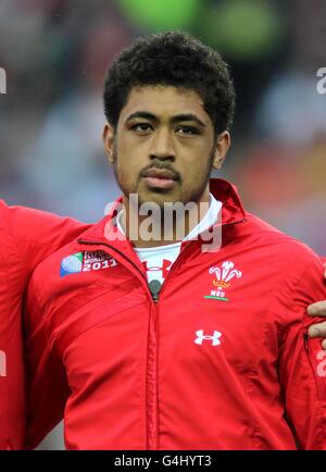 Rugby Union - IRB Rugby World Cup 2011 - Pool D - Wales / Fidschi - Waikato Stadium. Toby Faletau, Wales Stockfoto