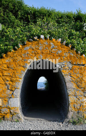 Ansicht der Newport Cliff Walk öffentlicher Gehweg in der Nähe von Newport, Rhode Island. Stockfoto