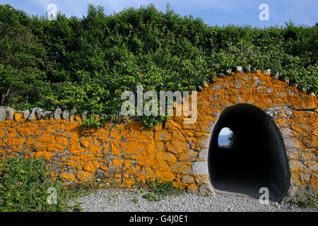 Ansicht der Newport Cliff Walk öffentlicher Gehweg in der Nähe von Newport, Rhode Island. Stockfoto