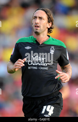 Fußball - npower Football League Championship - Watford / Nottingham Forest - Vicarage Road. Jonathan Greening, Nottingham Forest Stockfoto