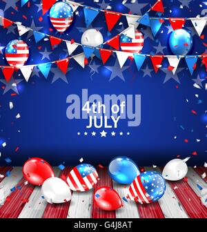 Bunte Vorlage für American Independence Day Stock Vektor