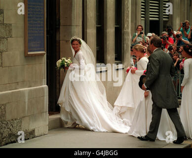 Royalty - Lady Sarah Armstrong-Jones und Daniel Chatto Hochzeit - St. Stephen Walbrook Kirche Stockfoto