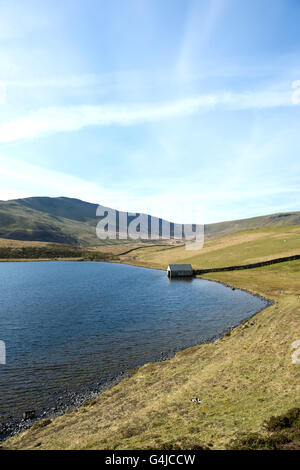 Creggennen See mit Bootshaus Stockfoto