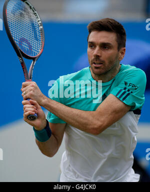 Der Brite Colin Fleming während Doppel match tagsüber sechs 2016 AEGON Championships im Queen Club, London. Stockfoto