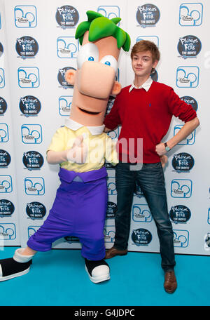 Sprecher Thomas Sangster bei der UK-Premiere von Disney's Phineas and Ferb: Across 2nd Dimension, bei Apollo Piccadilly im Zentrum von London. DRÜCKEN SIE VERBANDSFOTO. Bilddatum: Samstag, 24. September 2011. Bildnachweis sollte lauten: Matt Crossick/PA Wire Stockfoto