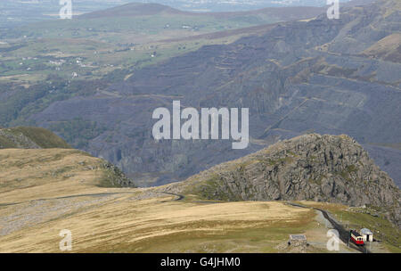 Snowdonia-Lager Stockfoto