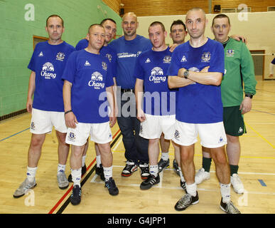 Fußball - Everton FC - Welttag der psychischen Gesundheit - Greenbank Sportakademie Stockfoto