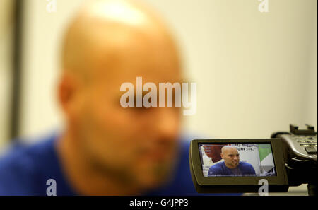 Fußball - Everton FC - Welttag der psychischen Gesundheit - Greenbank Sportakademie Stockfoto