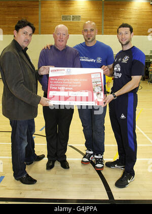 Fußball - Everton FC - Welttag der psychischen Gesundheit - Greenbank Sportakademie Stockfoto