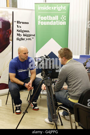 Fußball - Everton FC - Welttag der psychischen Gesundheit - Greenbank Sportakademie Stockfoto