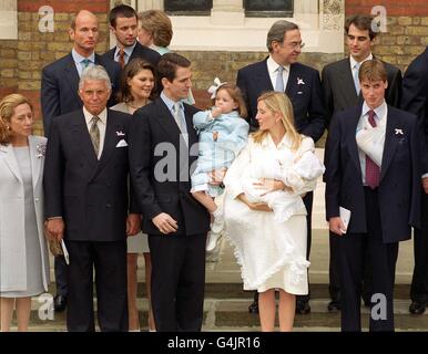 Griechische königliche Taufe Gruppe. Stockfoto