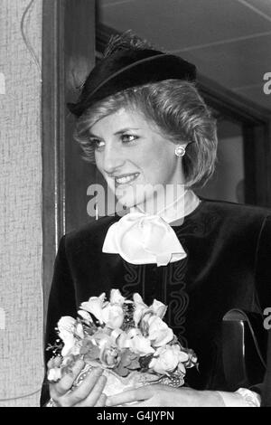 Royalty - Diana, Prinzessin von Wales - besuchen Sie die Royal Marsden Hospital Stockfoto