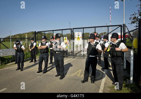 Hinkley Punkt protest Stockfoto