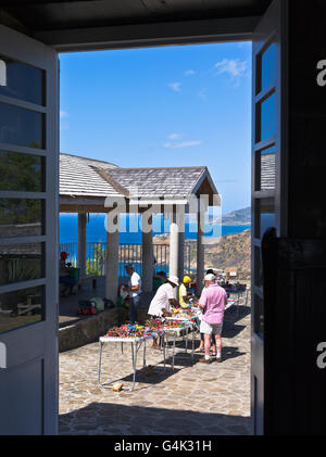 dh Shirley Heights ANTIGUA CARIBBEAN Lookout ViewPoint Stände verkaufen Souvenirs Für Touristen Touristen Stockfoto