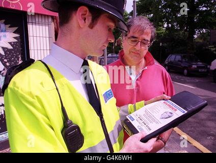 Polizei, Dando/Faltblätter Stockfoto