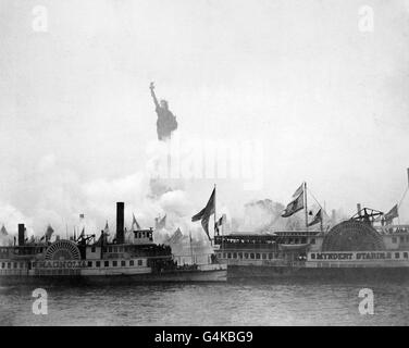 Statue of Liberty, 1886. Einweihung der Statue of Liberty am 28. Oktober 1886 Stockfoto