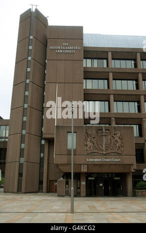 Liverpool Crown Court Stock. Gesamtansicht des Liverpooler Kronplatzes. Stockfoto