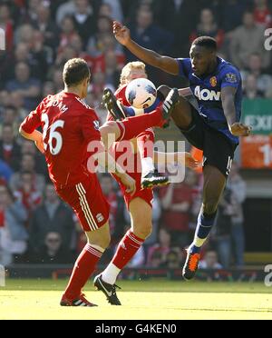 Fußball - Barclays Premier League - Liverpool gegen Manchester United – Anfield Road Stockfoto