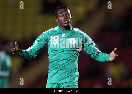 Fußball - International Friendly - Ghana - Nigeria - Vicarage Road. Victor Obinna, Nigeria Stockfoto