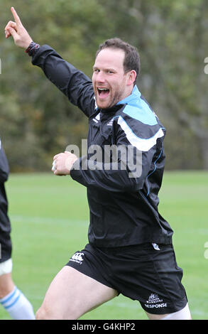 Rugby Union - Glasgow Warriors Training Session - Strathallan School. Graeme Morrison von Glasgow Warriors während einer Trainingseinheit an der Strathallan School, Perth, Schottland. Stockfoto