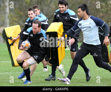 Rugby Union - Glasgow Warriors Training Session - Strathallan School. Graeme Morrison von Glasgow Warriors während einer Trainingseinheit an der Strathallan School, Perth, Schottland. Stockfoto