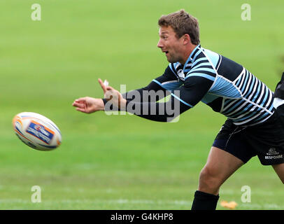 Rugby Union - Glasgow Warriors Training Session - Strathallan School. Chris Cusiter von Glasgow Warriors während einer Trainingseinheit an der Strathallan School, Perth, Schottland. Stockfoto