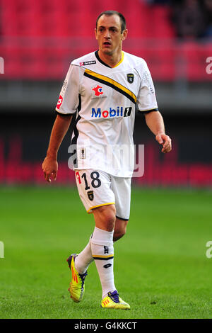 Fußball - Französische Ligue 1 - Valenciennes / Sochaux - Stade du Hennegau. Sebastien Roudet, Sochaux Stockfoto