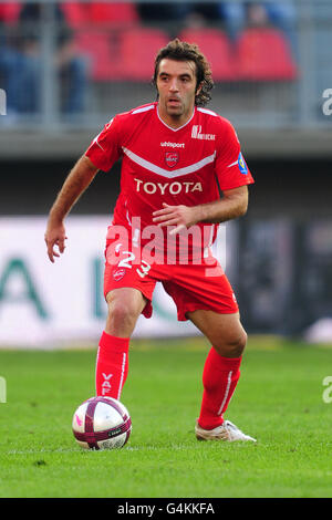 Fußball - Französische Ligue 1 - Valenciennes / Sochaux - Stade du Hennegau. Jose Saez, Valenciennes Stockfoto