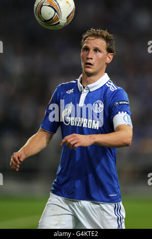 Fußball - UEFA Europa League - Gruppe J - Schalke 04 V Maccabi Haifa - Veltins Arena. Benedikt Howedes, Schalke 04 Stockfoto