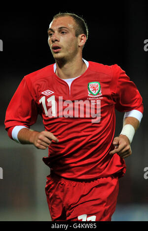 Fußball - UEFA unter 21 EURO 2013 - Wales U21 gegen Tschechische Republik U21 - The Racecourse Ground. Jake Howells, Wales 21 Stockfoto