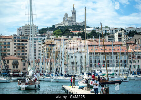 Les Voiles du Vieux-Port Stockfoto