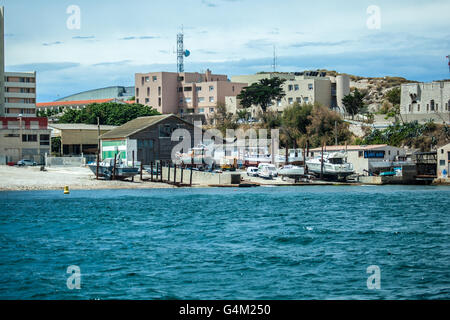 Les Voiles du Vieux-Port Stockfoto