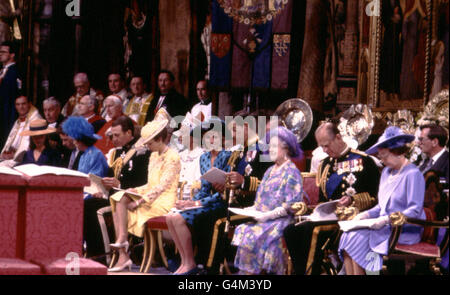 Royalty - Herzog und die Herzogin von York Hochzeit - Westminster Abbey Stockfoto