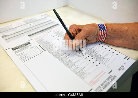 Ventura County, California Bürger entpuppen, Abstimmung Stockfoto