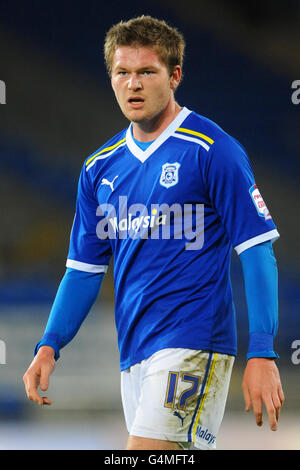 Fußball - Carling Cup - Dritte Runde - Cardiff City / Leicester City - Cardiff City Stadium. Aron Gunnarsson, Cardiff City Stockfoto